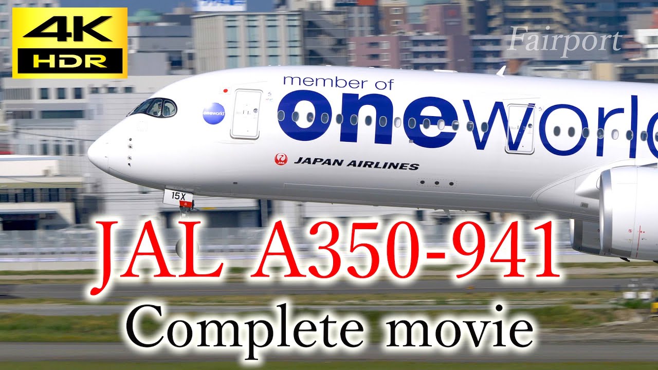 [4K] JAL Airbus A350-941 complete movie at Fukuoka airport/JAL A350全機種集2023