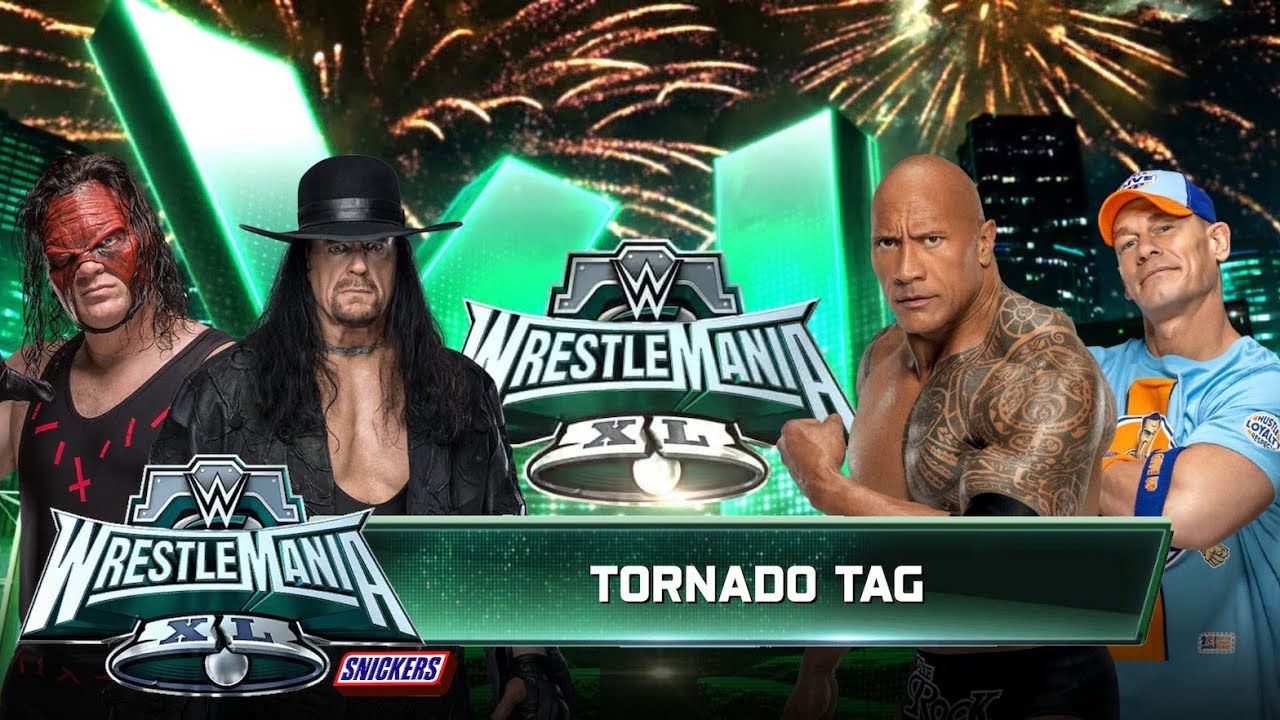 The Rock John Cena vs undertaker  Kane