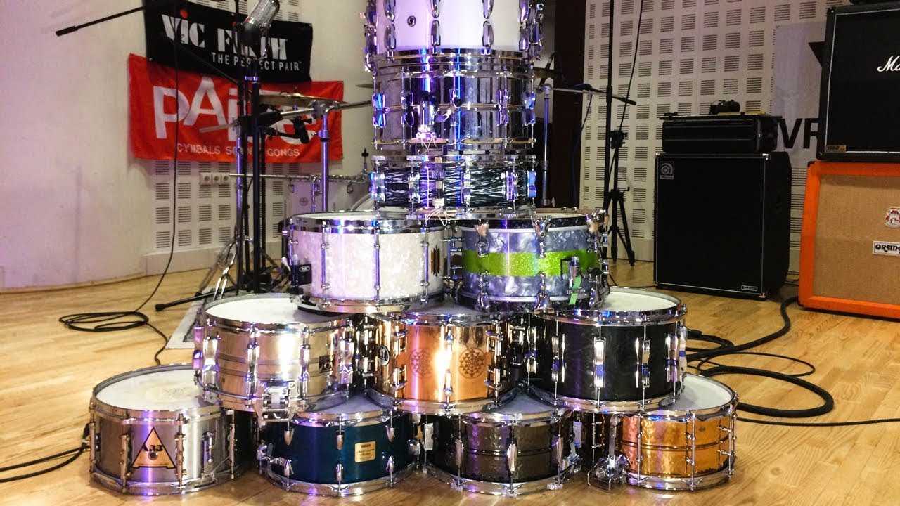 11 snare drums - comparison of Ludwig, Tama, Yamaha, Sonor, SJC, Beverley