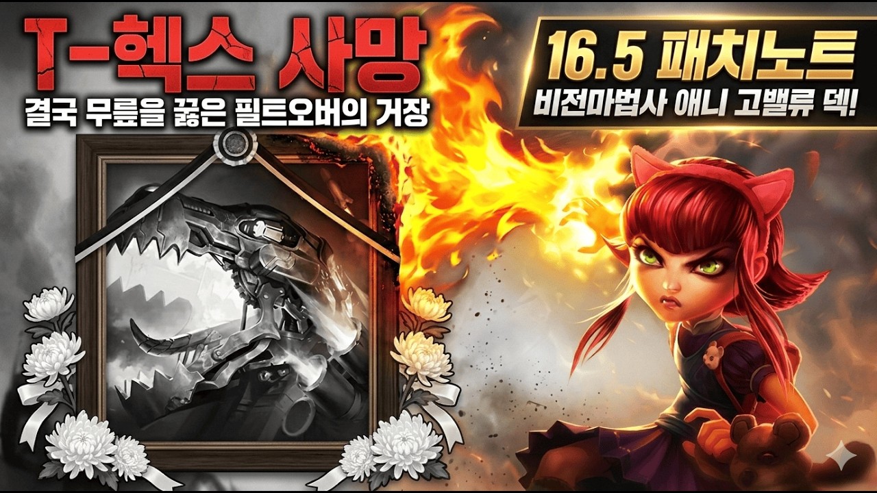 T-헥스 참교육! 16.5 패치 최강 '비전마법사 애니' 고밸류 덱 (부부롤체단 남편 솔랭)
