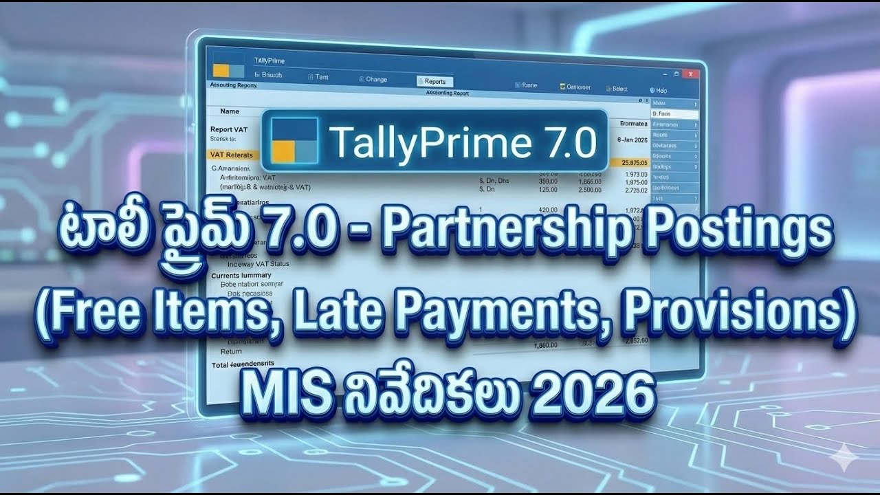 Partnership Organization Accounting & Transactions in Tally Prime 7.0
