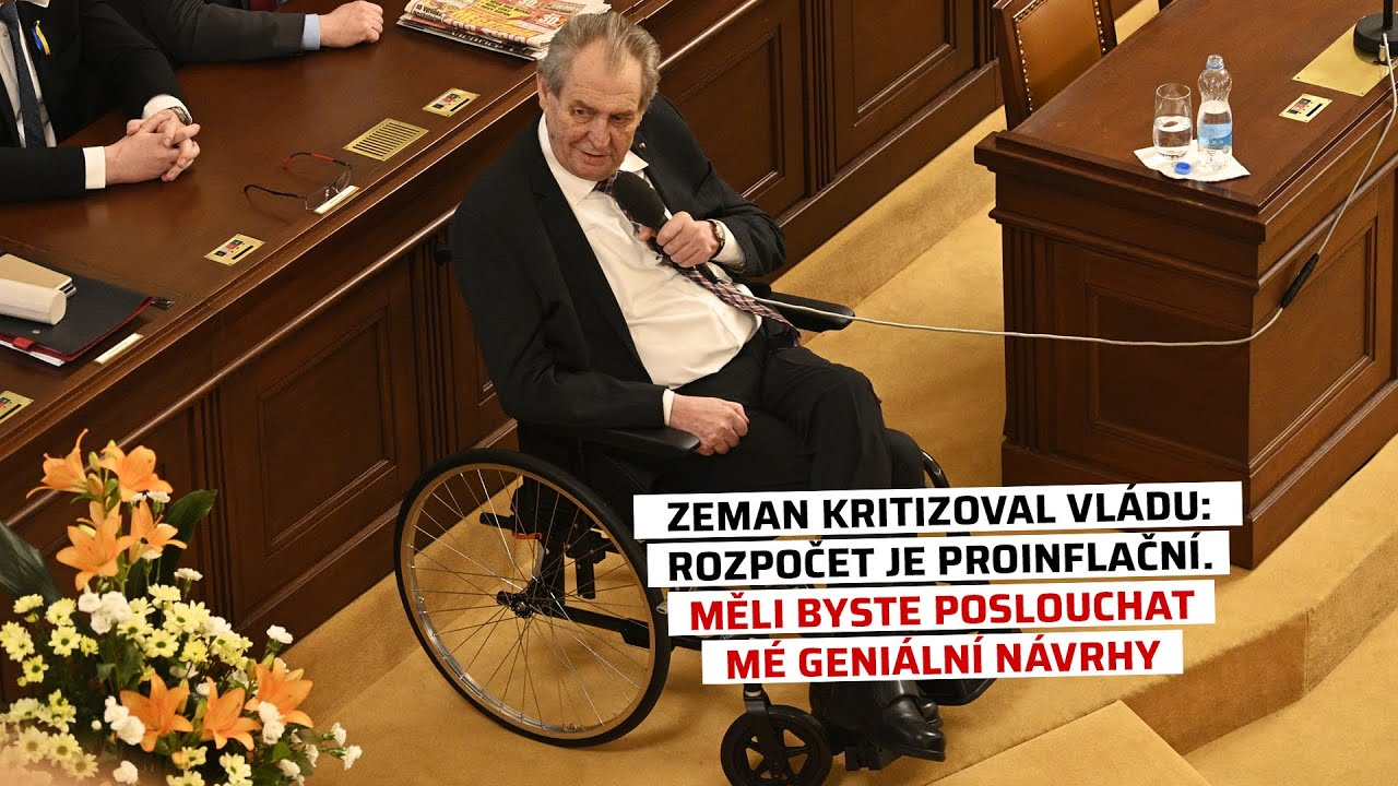 Zeman kritizoval vládu: Rozpočet je proinflační. Měli byste poslouchat mé geniální návrhy
