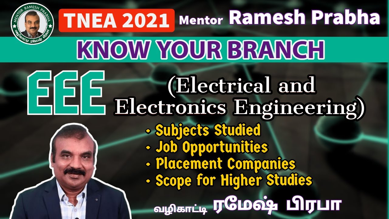 EEE(Electrical & Electronics Engineering) |Know Your Branch| Prof Dr.S.Ramesh | Mentor Ramesh Prabha