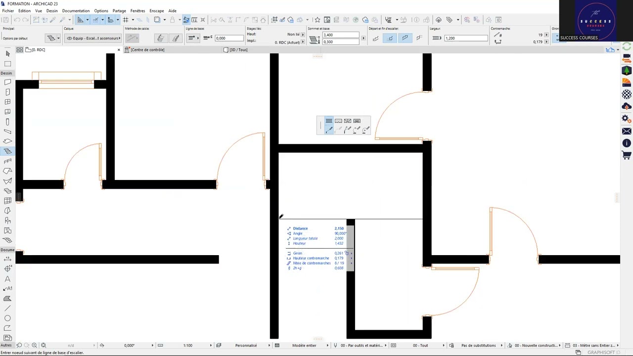 Comment bien tracer les escaliers dans Archicad