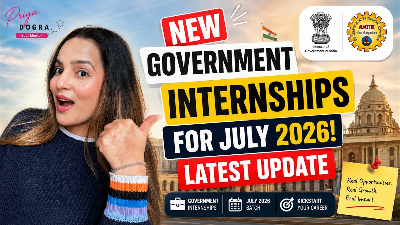 🔴 New Government Internships Announced for July 2026 | Good Stipend + Certificate | Apply Now