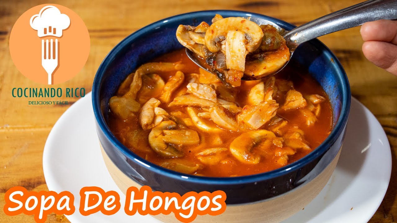 Sopa De Hongos Comida Saludable y Fácil