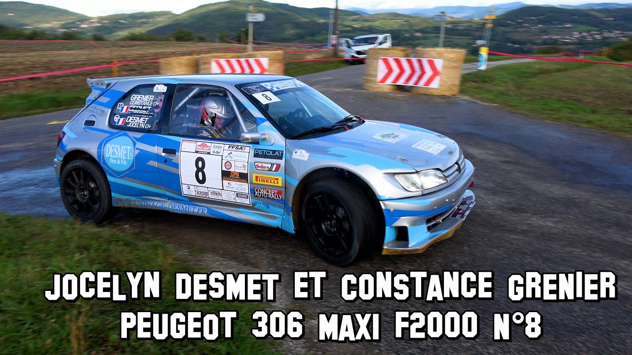 Rallye des Vallons Ardéchois 2022 - Peugeot 306 Maxi F2000 N°8 - Jocelyn DESMET et Constance GRENIER