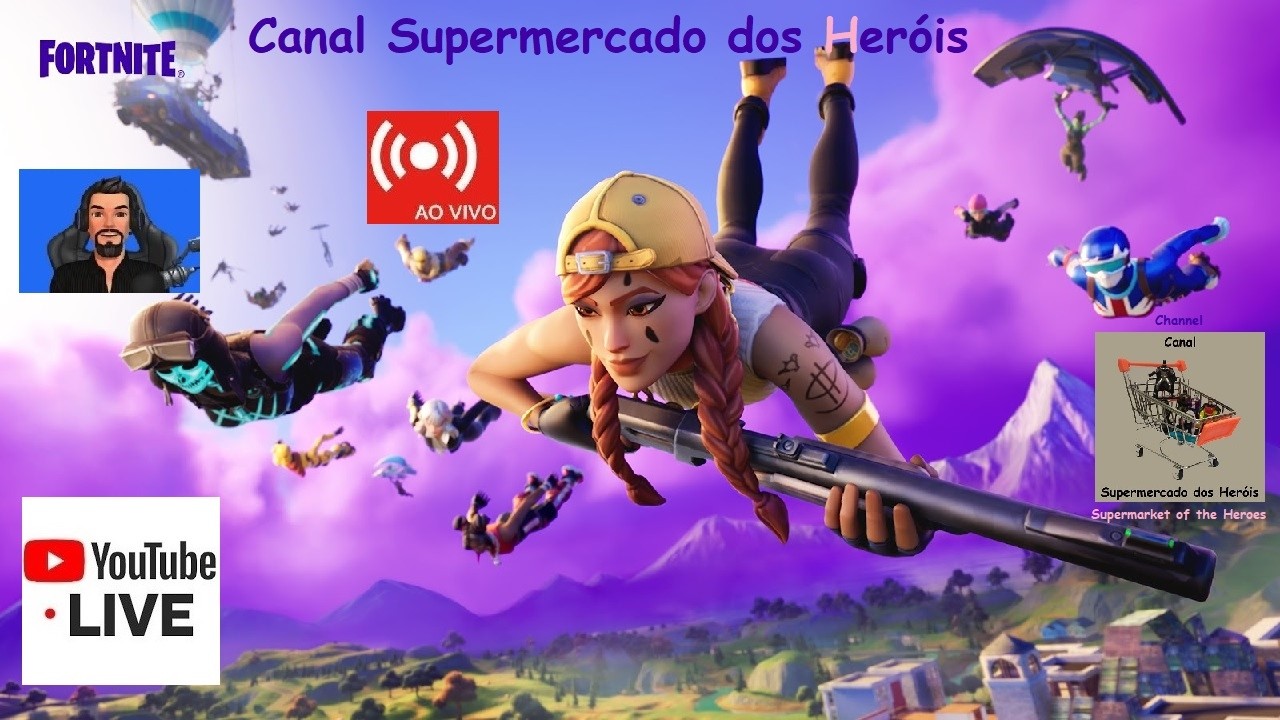 🔴 AO VIVO: CAÇADORA de TESOUROS no FORTNITE | CANAL SUPERMERCADO dos HERÓIS é SURREAL 😎👑🤣🛒| LIVE 782