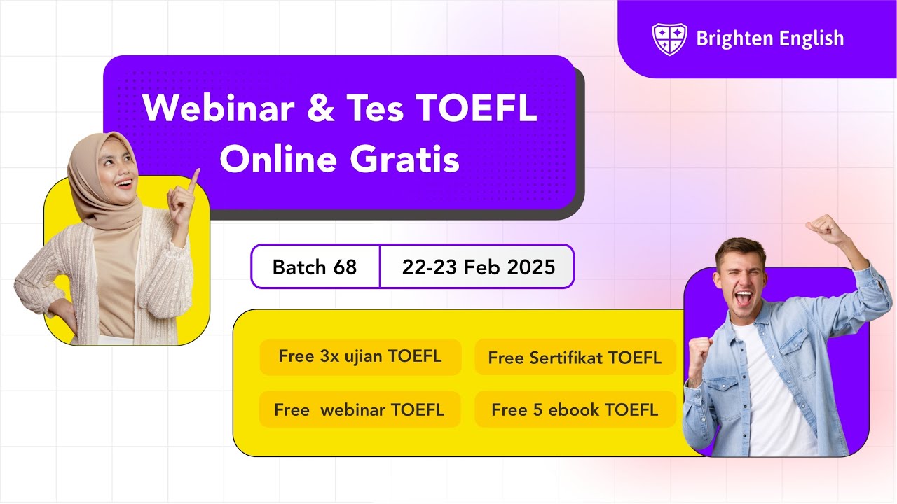 Webinar TOEFL | Strategi Melejitkan Skor TOEFL | Brighten English