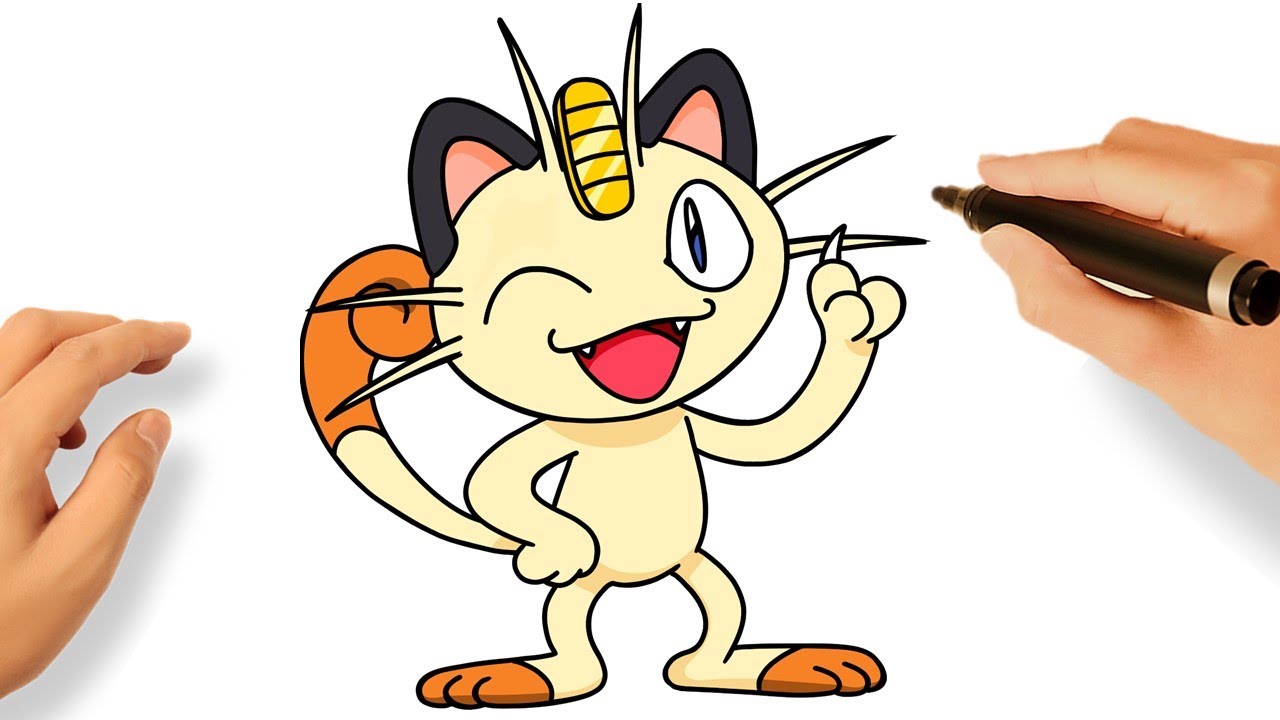 HOW TO DRAW MEOWTH EASY STEP BY STEP | POKÉMON