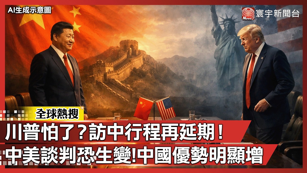 川普怕了？訪中行程再延期！中美談判恐生變!中國優勢明顯增｜#寰宇新聞