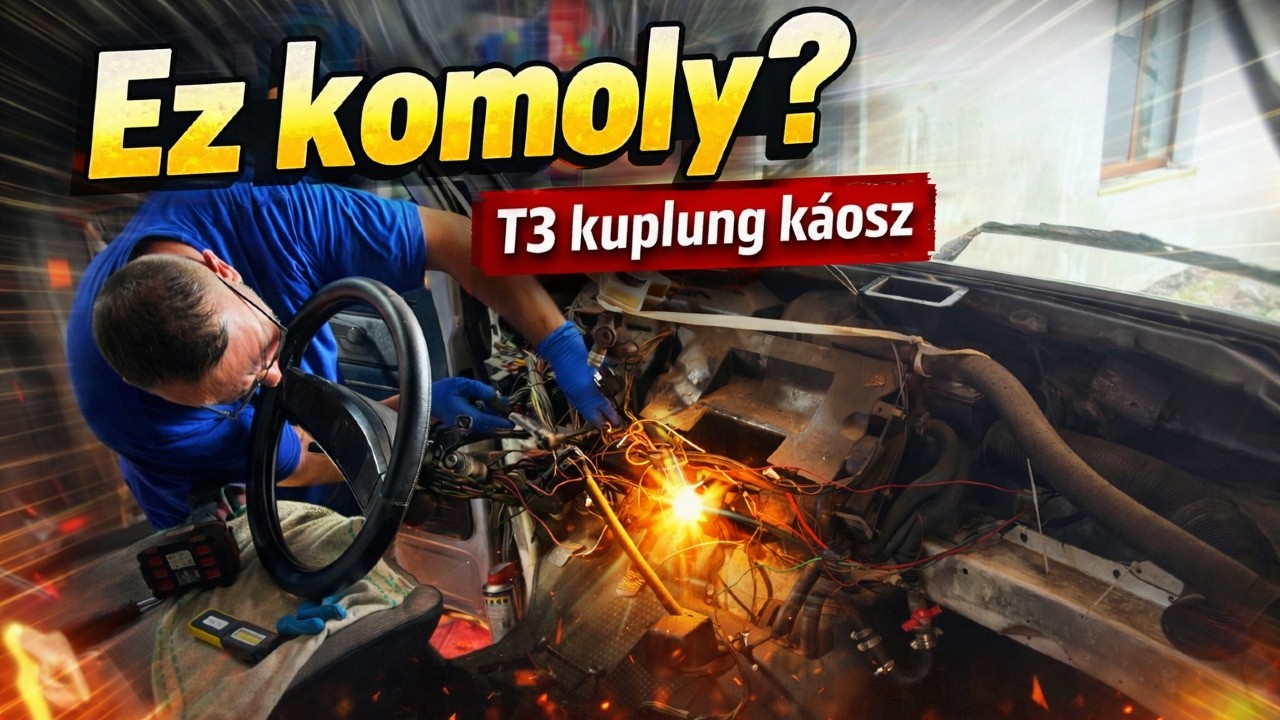 Volkswagen T3 kuplungpedál csere – teljes műszerfal bontással..Nem gondoltuk, hogy ekkora munka lesz