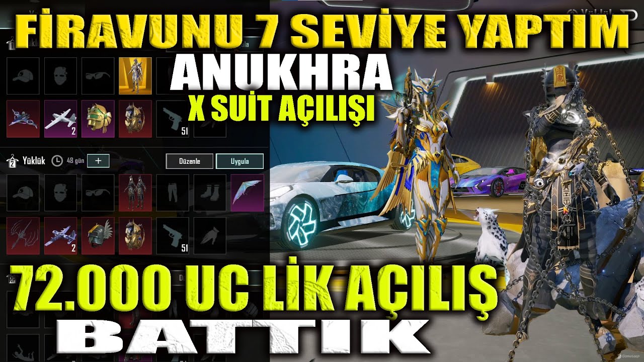 FİRAVUNU 7 SEVİYE YAPTIM | ANUKHRA X SUİT AÇILIŞI | 72.000 UC HARCADIM!