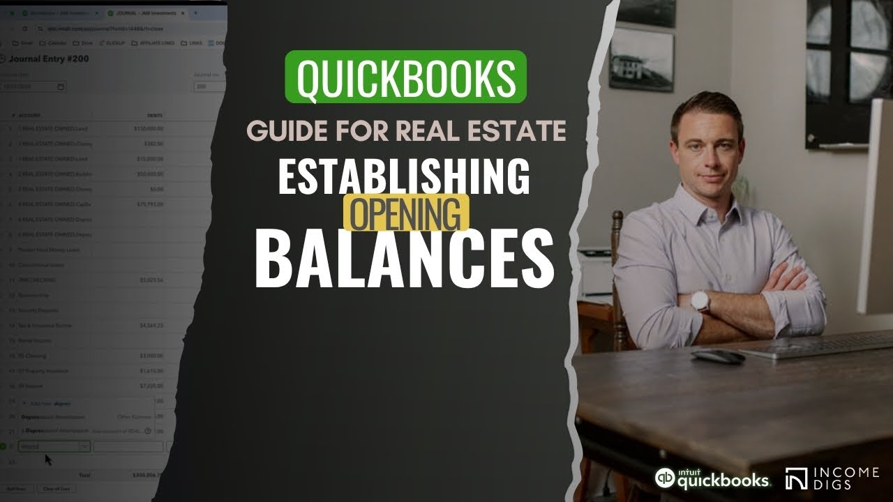 Quickbooks для недвижимости: составление начального баланса