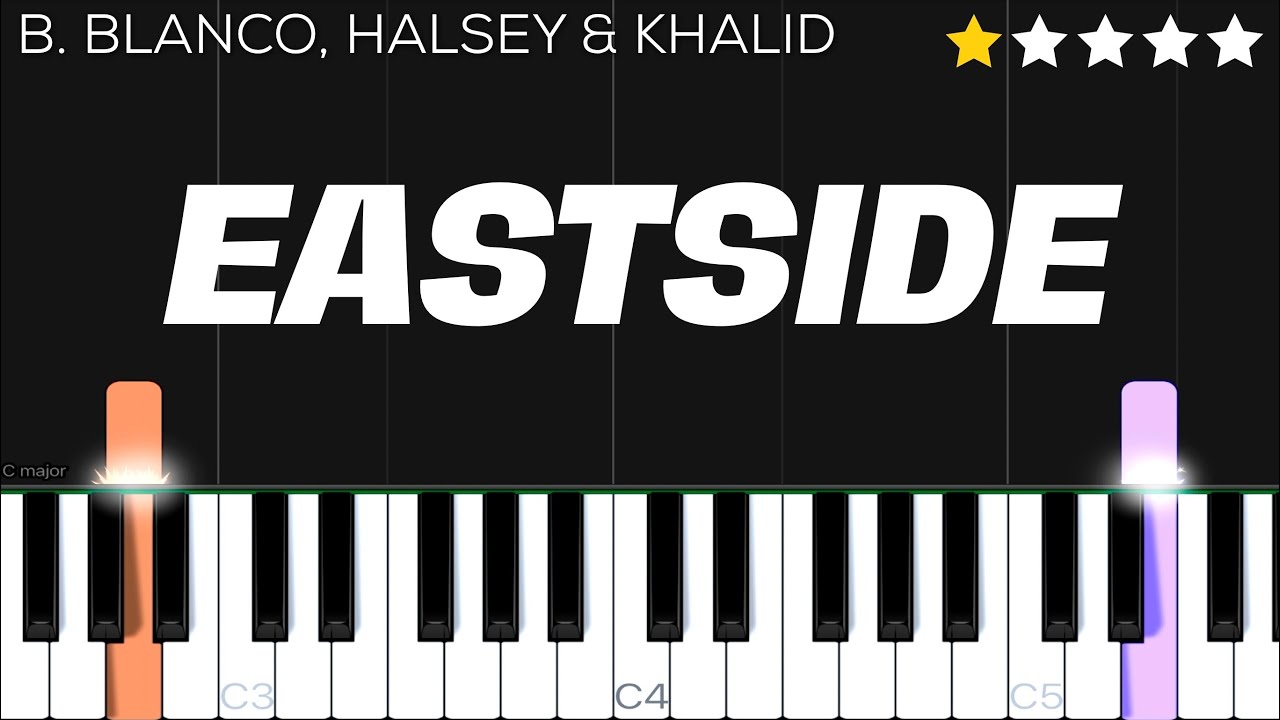 benny blanco, Halsey & Khalid - Eastside | EASY Piano Tutorial