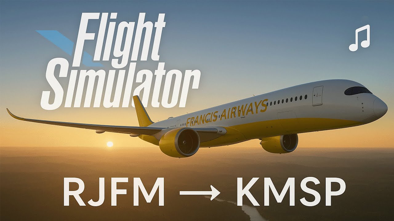 ✈️ Chill Airbus Flight | MSFS 2024 Realistic Ambient Noise | Relax, Study, Sleep ✈️