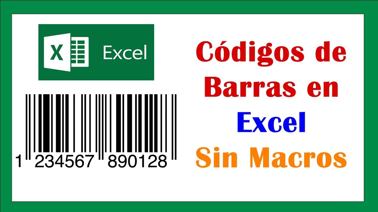⭐⭐⭐Cómo generar codigo de barras en EXCEL 2016 o 2019 | Sin Macros
