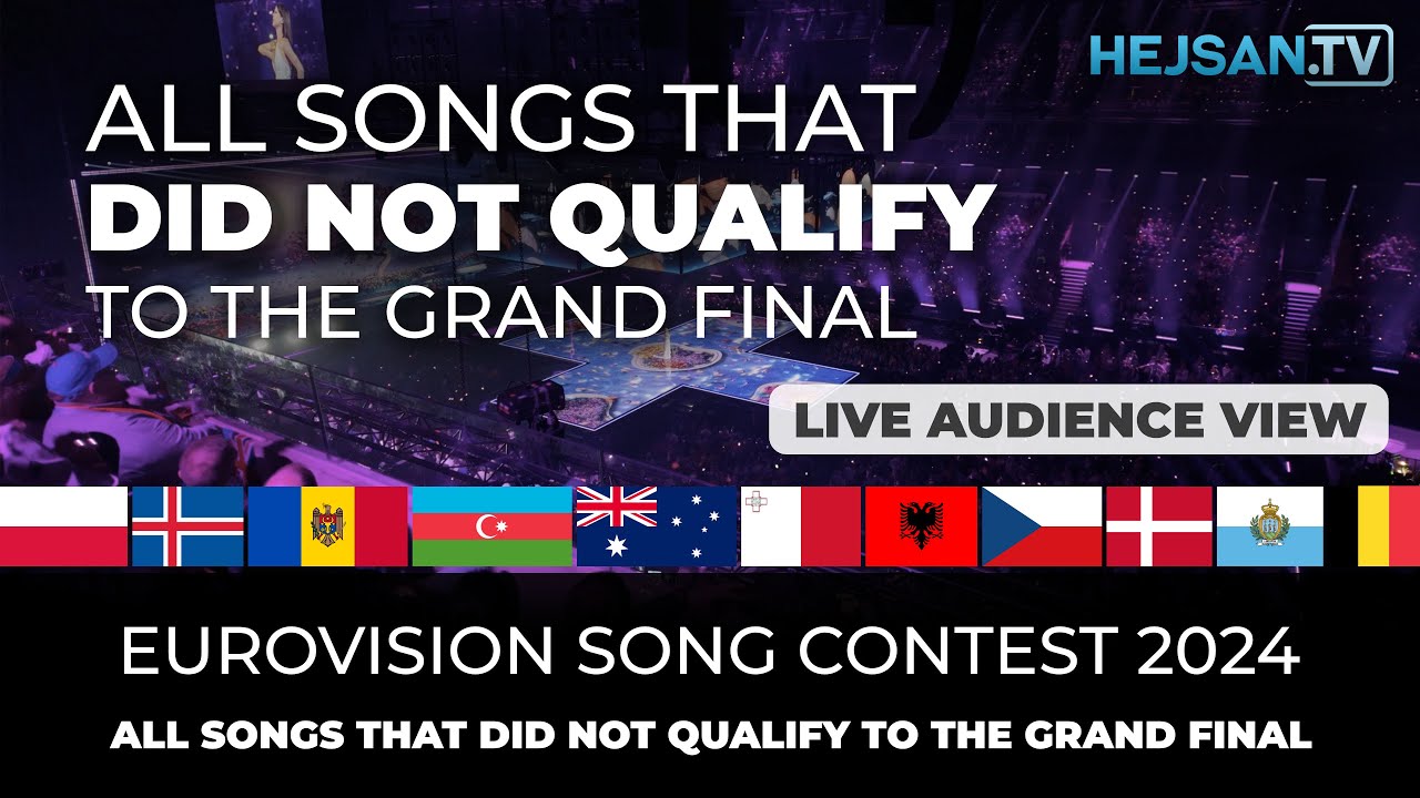 Eurovision 2024 - Live Show: All SONGS that did NOT qualify to the Grand Final (Audience view)
