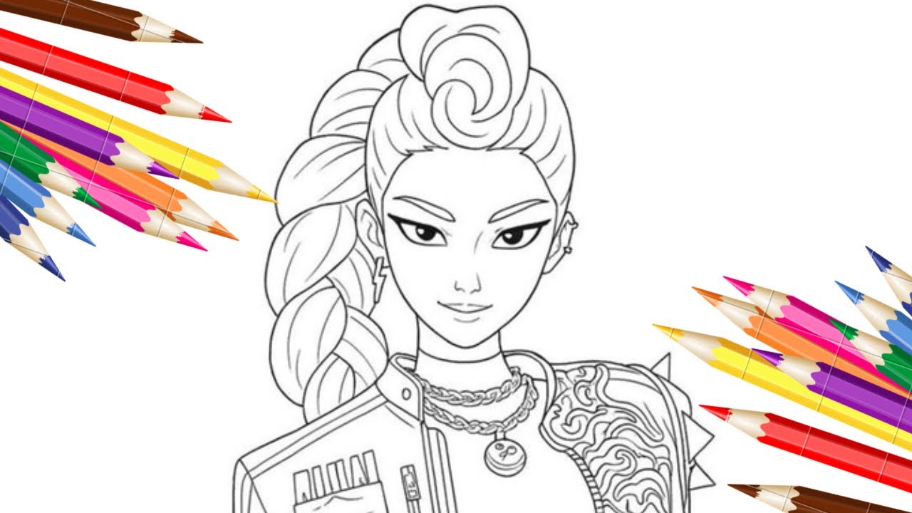 Color with me Rumi from K-Pop Demon Hunters Coloring 