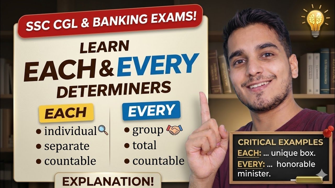 Determiners Lec - 3 | Use of each and every determiners 