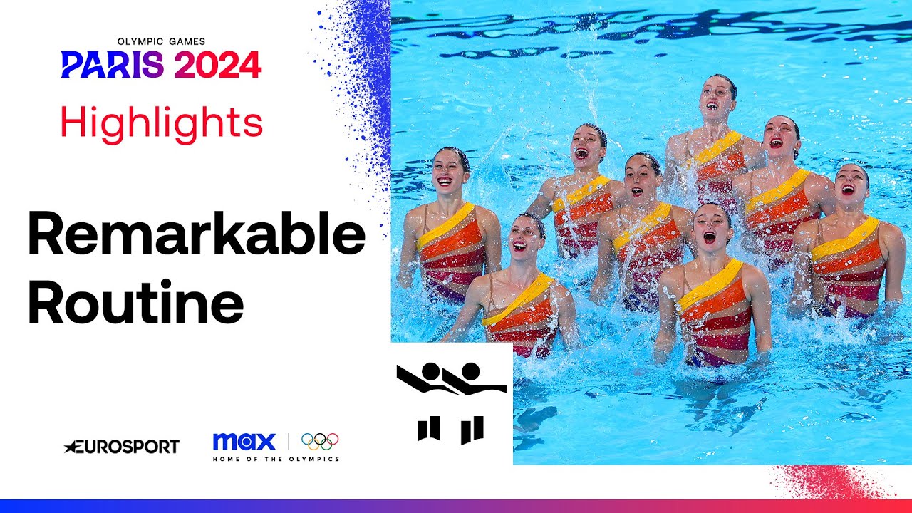 Spain's FABULOUS Routine in Artistic Swimming 🇪🇸😯 | #Paris2024 #Olympics