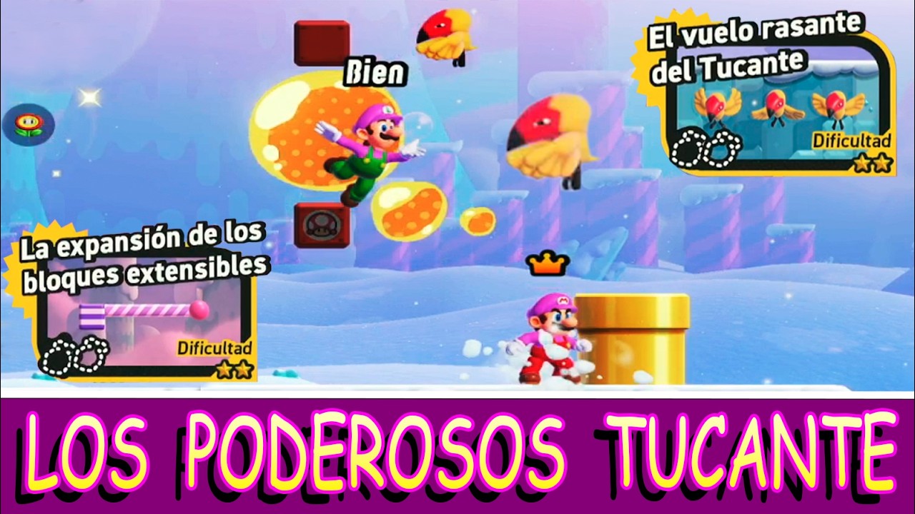 LOS TUCANTES Y BLOQUES EXTENDIBLES l MARIO WONDER  l SMW l 2 PLAYER  #supermario l #nintendoswitch