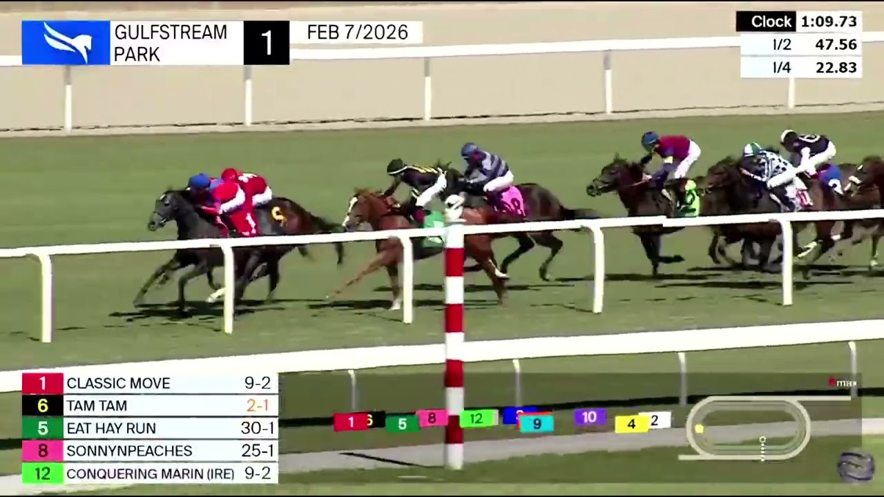 1ra Carrera de Gulfstream Park | Sabado 7 de Febrero de 2026