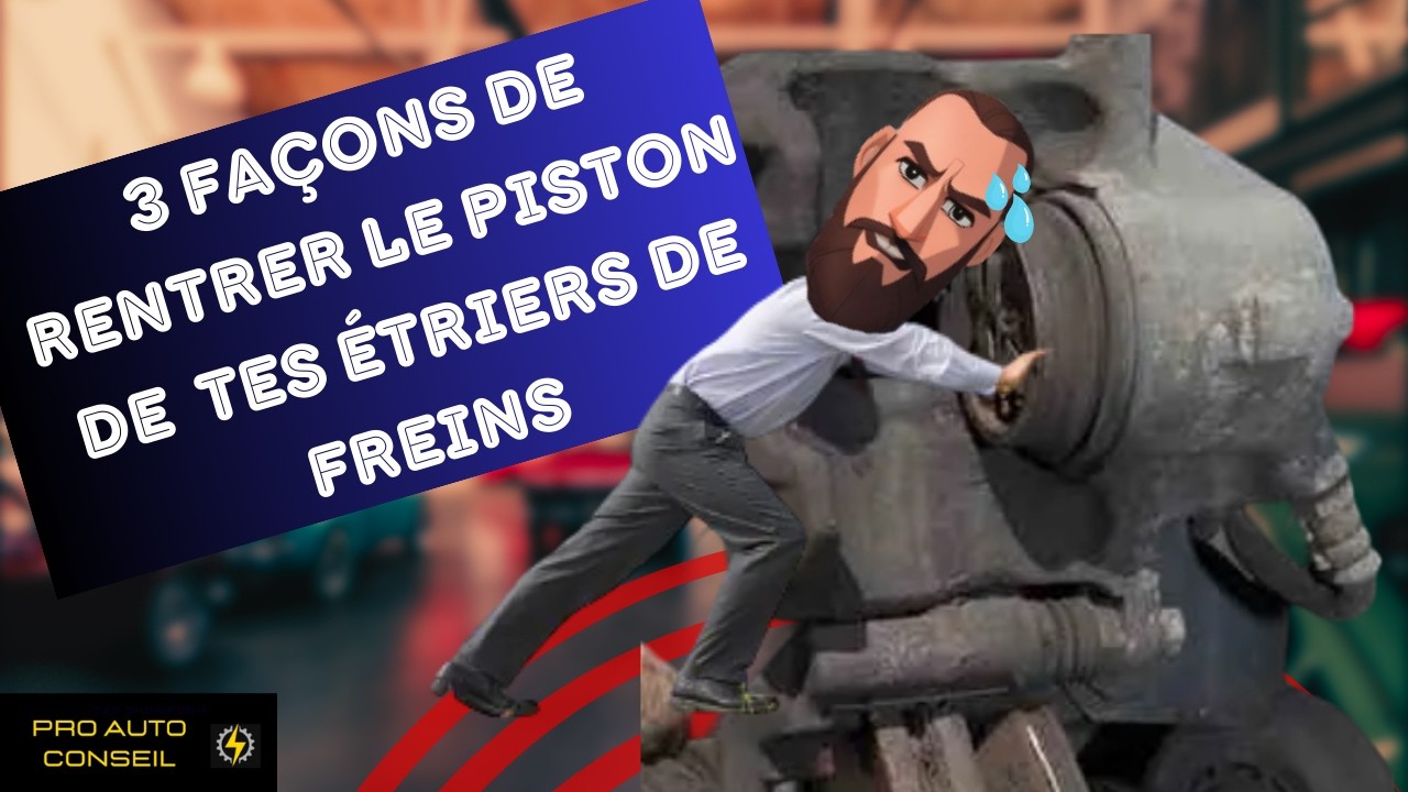 3 façons de repousser le piston d'étrier de frein (sans outil spécial)