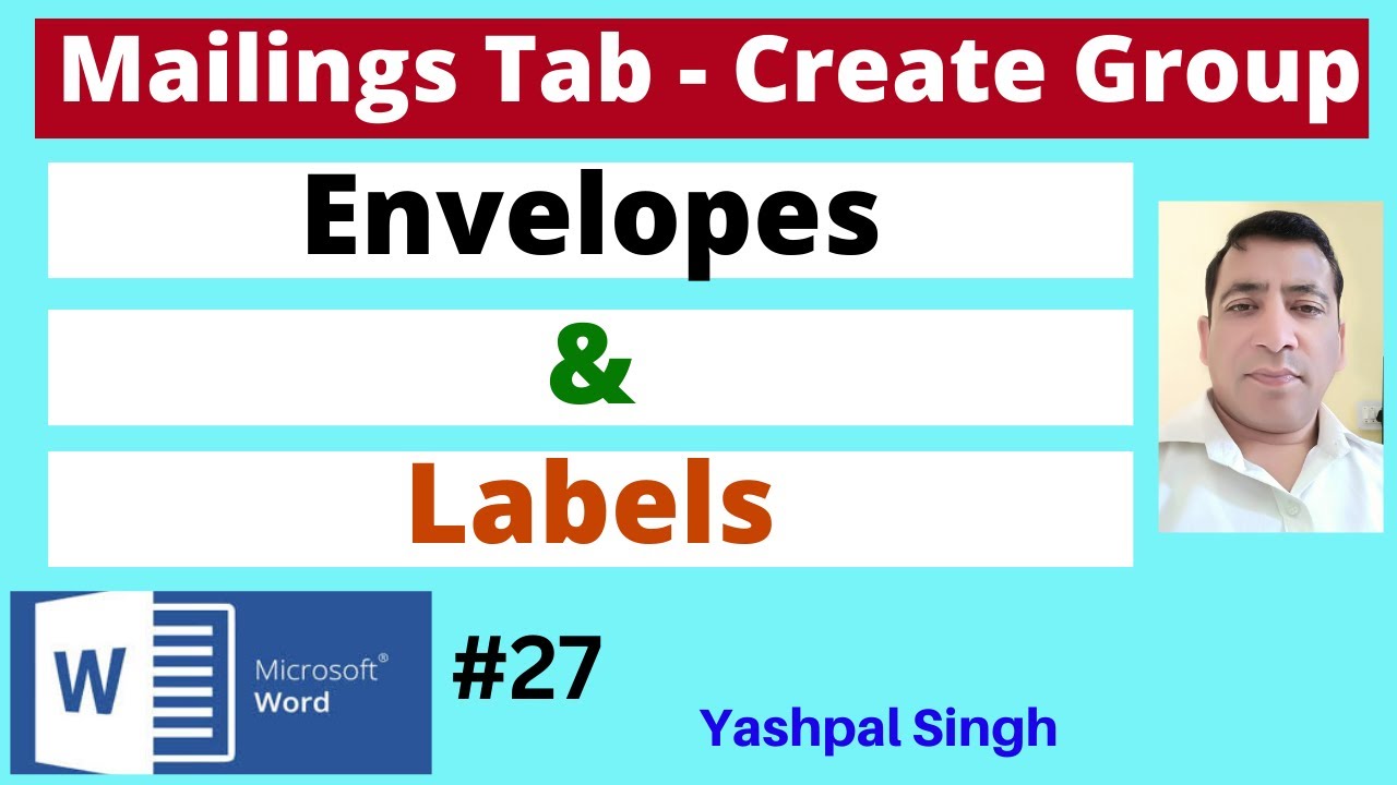 Create Group in Mailing Tab | Envelopes | | labels | | MS Word  | | Hindi |