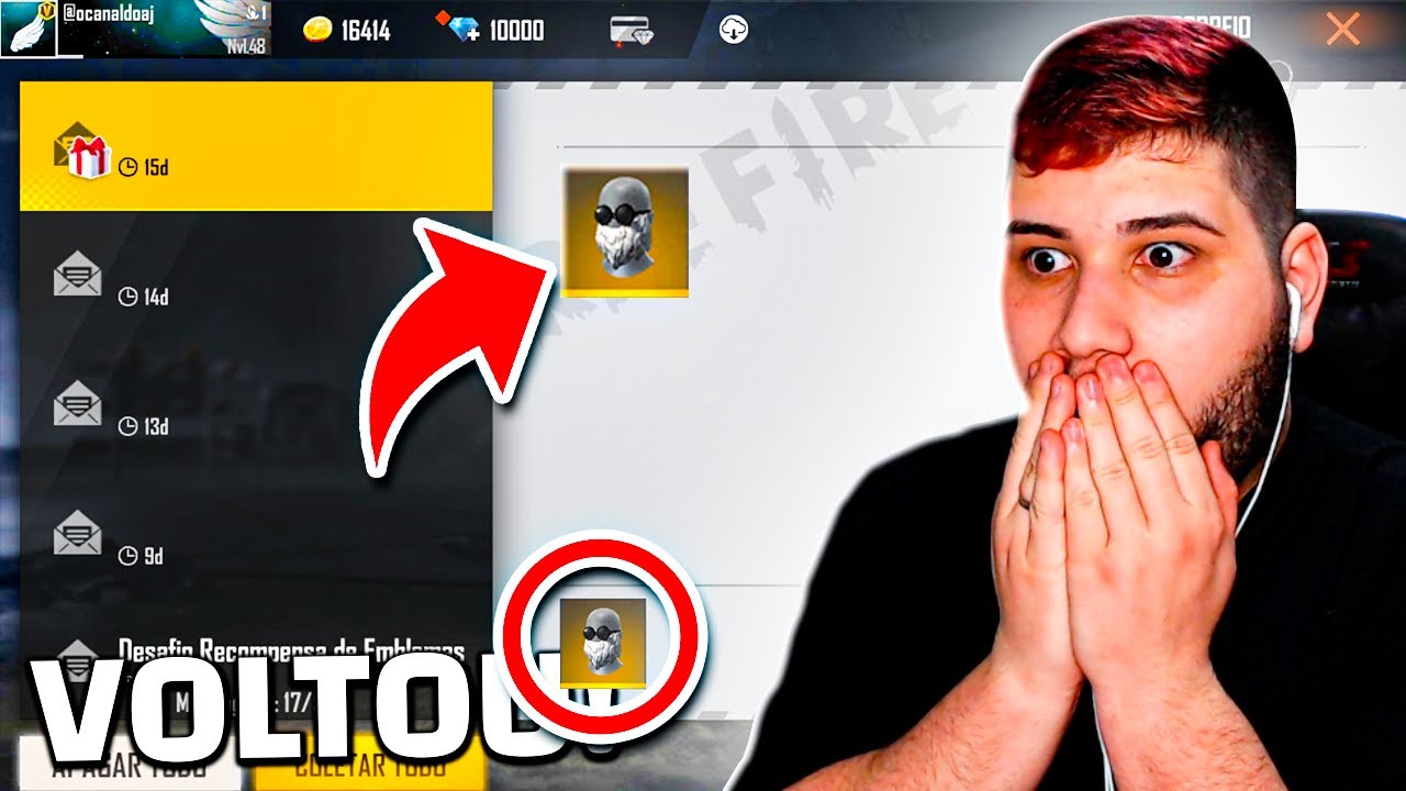 VOLTOU! BARBA DO VELHO CHEGOU AO FREE FIRE! NOVO EVENTO DE VOLTA DA BARBINHA 😱
