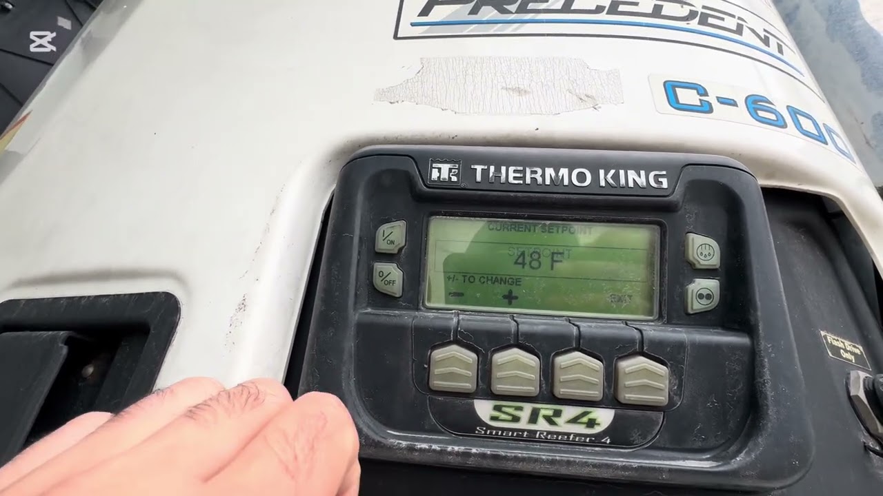 How to change the set point and start stop or continues mode on THERMO KING reefer C-600