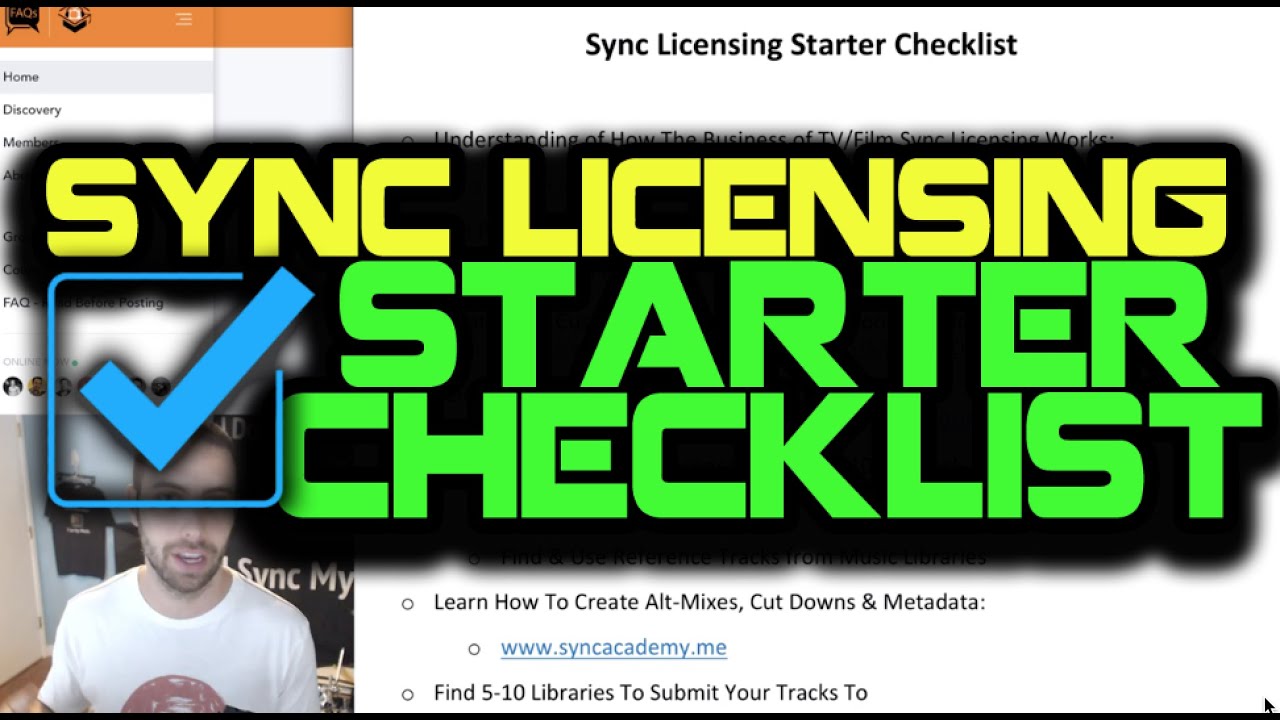 Sync Licensing Starter Checklist For Beginners [Download In Description Box]