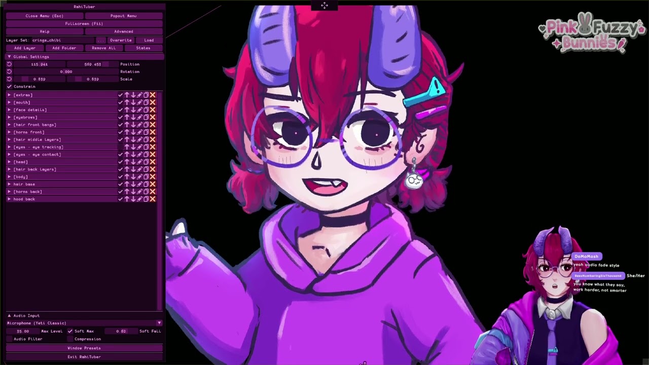 [VOD] [UNEDITED] Let's make a PNGtuber in Rahituber! ☆ step 3 + 4: motion + physics + mouse tracki