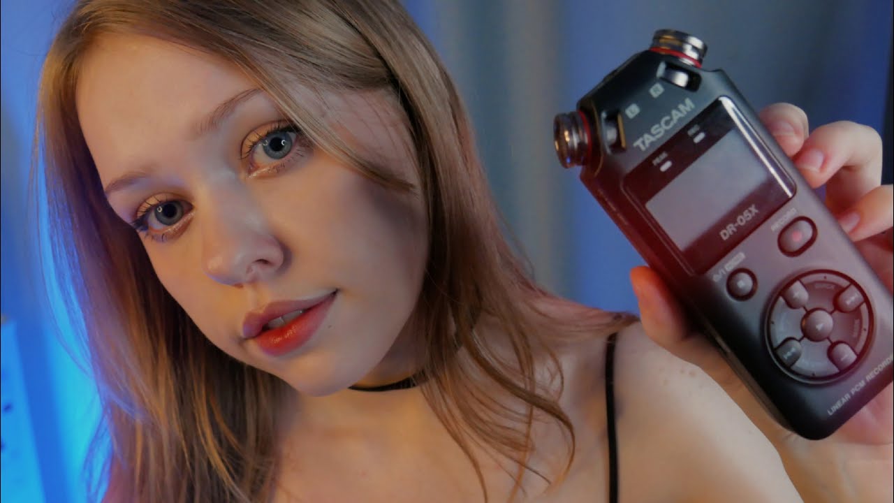 АСМР Тест tascam dr-05x много звуков рта и визуалок | ASMR dr-05x new mic test