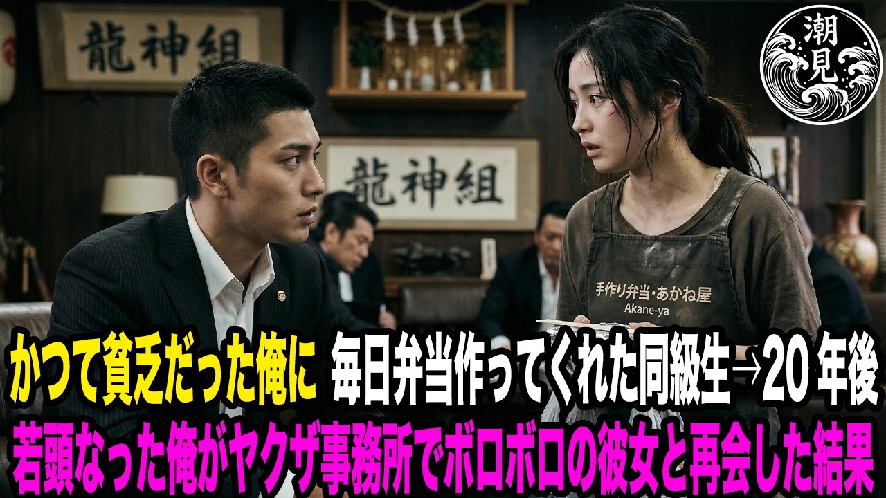かつて貧乏だった俺に毎日弁当作ってくれた同級生→20年後、若頭なった俺がヤクザ事務所でボロボロの彼女と再会した結果【感動する話】