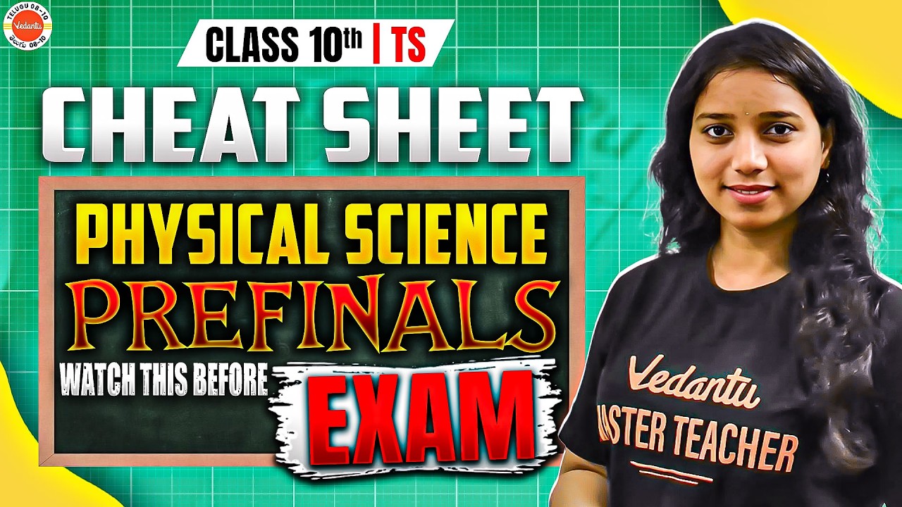 Physical Science Cheat Sheet 📄 | Everything You Need for SSC TS Prefinal!