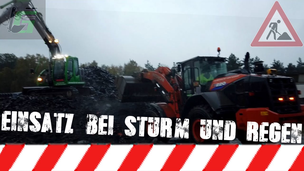 Zeitdruck ! Alle Maschinen und Geräte im Einsatz ... | Der Macker mit dem Bagger
