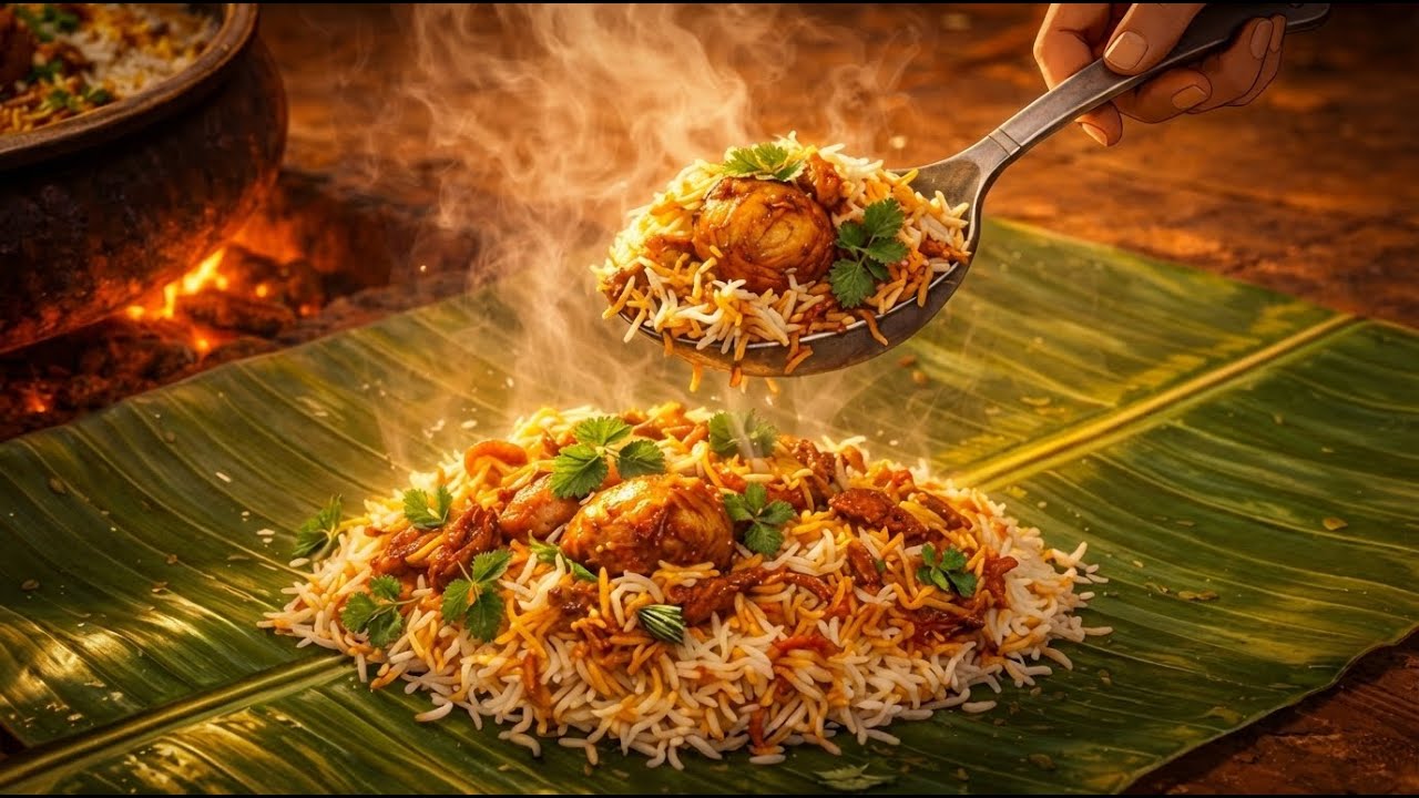 Chicken Biryani🍗 Ghibli Style | Indian Village Monsoon Animated Short Film