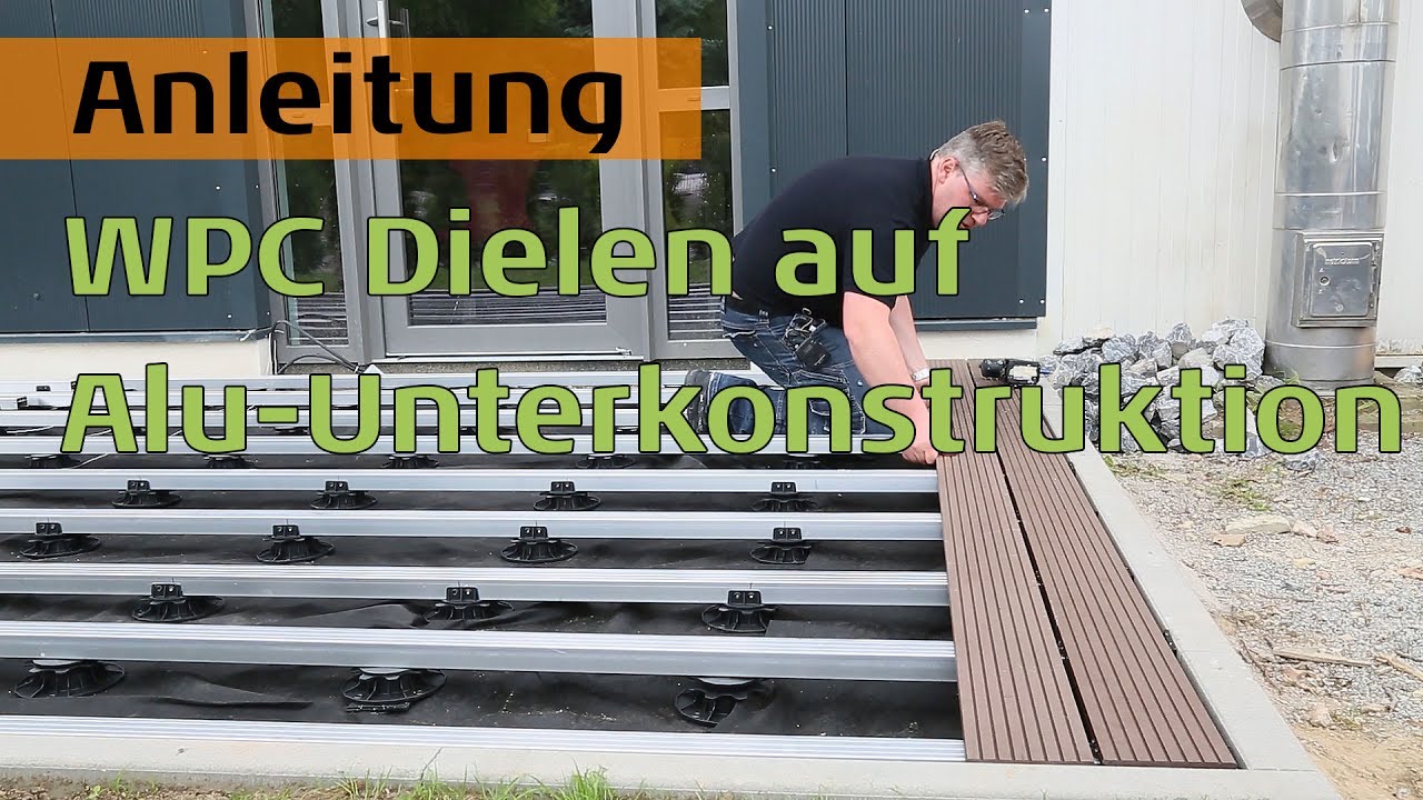 WPC Terrassendielen auf Aluminium Unterkonstruktion für hohe Beanspruchung