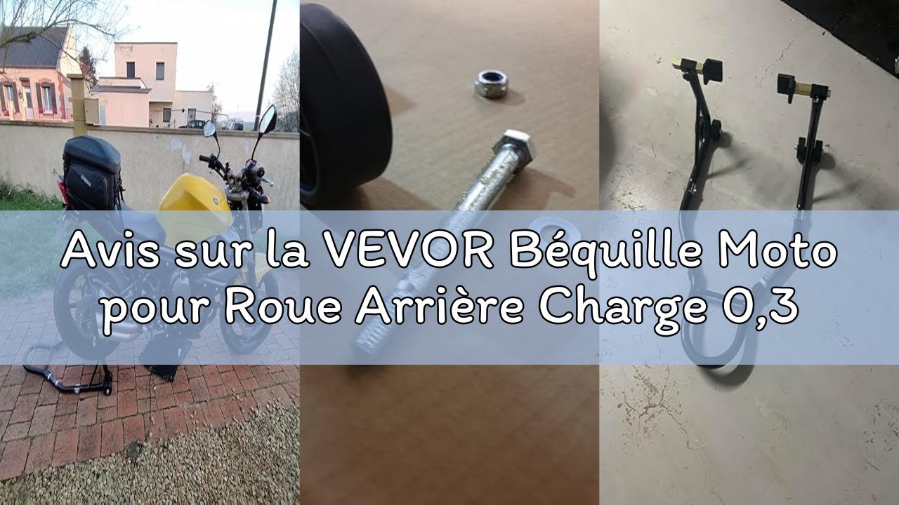 Avis sur la VEVOR Béquille Moto pour Roue Arrière Charge 0,39 T Béquille d'Atelier avec Bras Réglabl