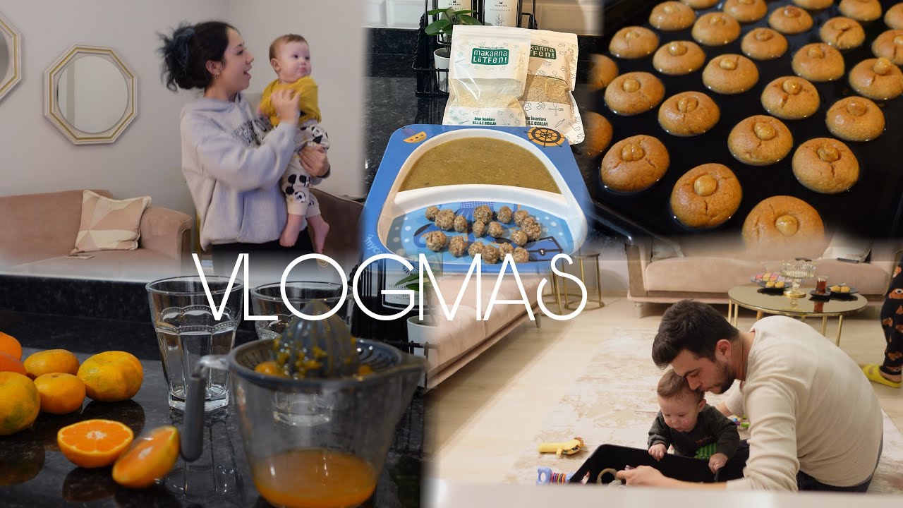 VLOGMAS #9 🎄|| MEŞHUR ŞEKERPARE TARİFİM | EK GIDA MENÜSÜ | NOYANLA EVDE GEÇEN BİR GÜNÜMÜZ