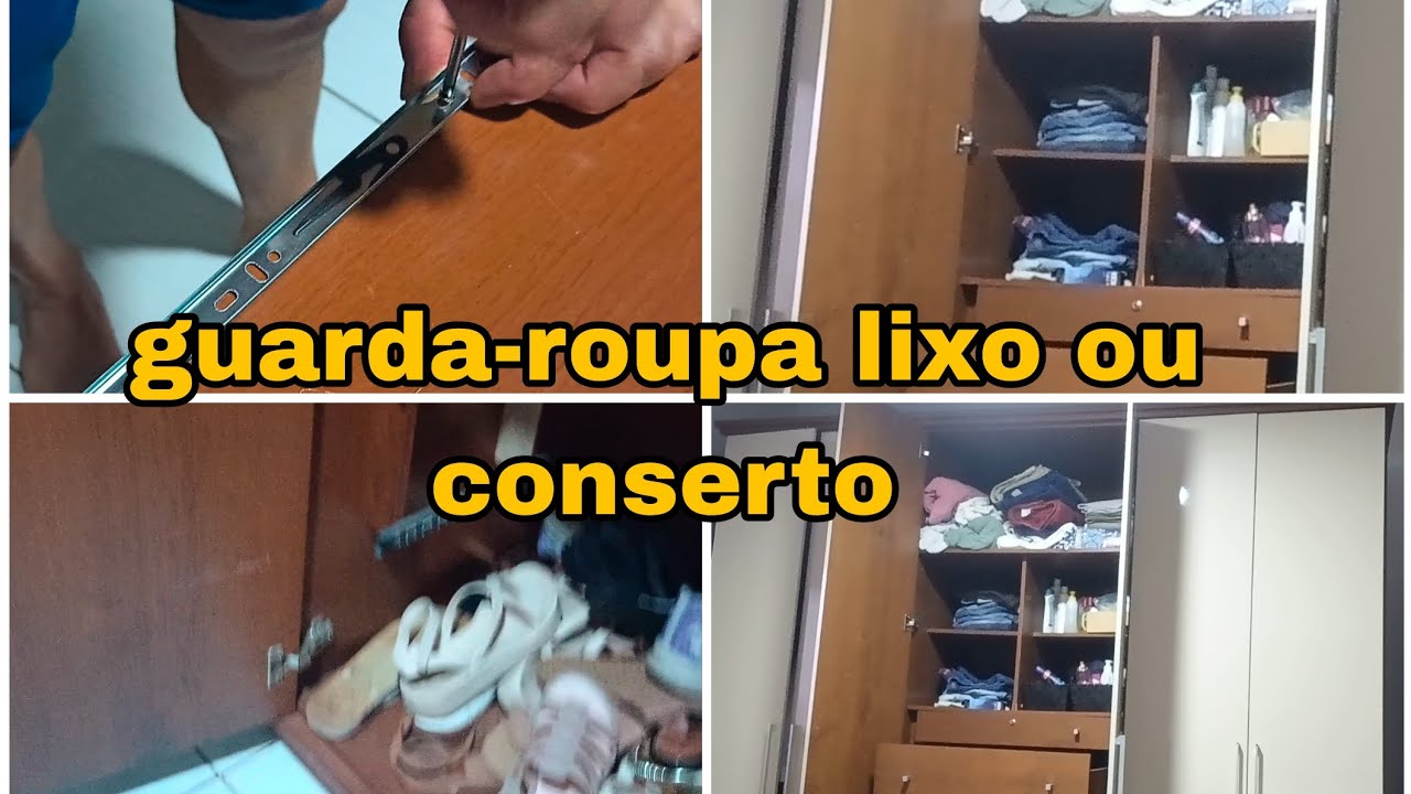 Cansada ! Meu guarda-roupa está caindo aos pedaços, arrumei  ele mais uma vez !