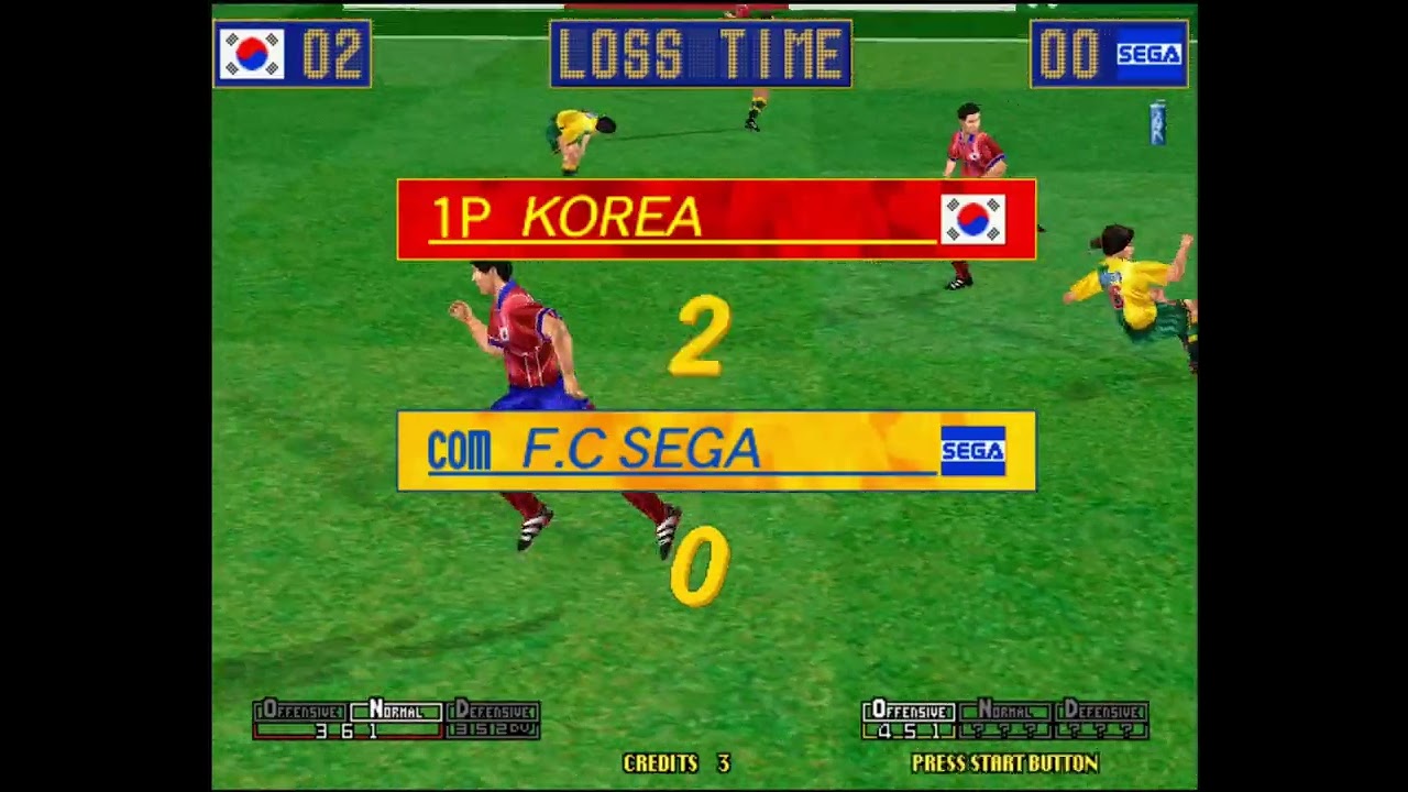 210pts goal of Virtuastriker2 99(Korea VS FC SEGA)