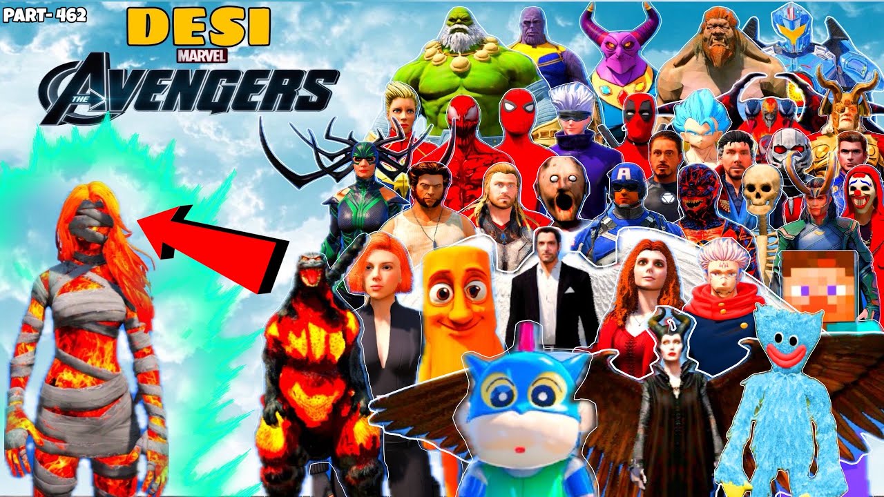 DESI Avengers and GOD Avenger Found Ancient LAVA MUMMY Attack on SURTUR and THOR in GTA 5 |#462