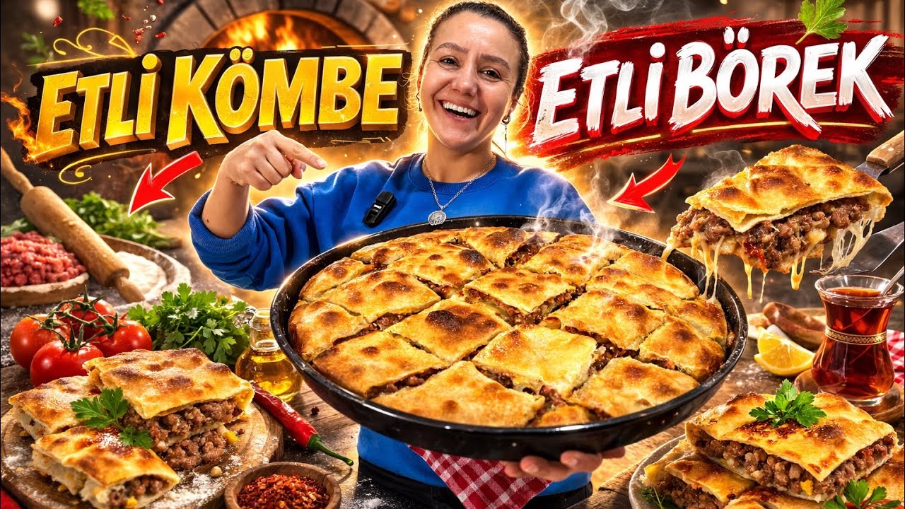 FIRINDAN ÇIKTI 5 DAKİKADA BİTTİ! 🔥 ETLİ KÖMBE & ETLİ BÖREK TARİFİ