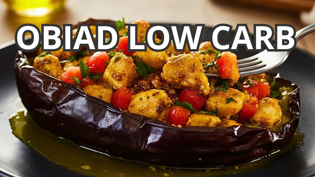 Sycący obiad low carb - bakłażan z kurczakiem i serem w 45 minut 🍆⏱️