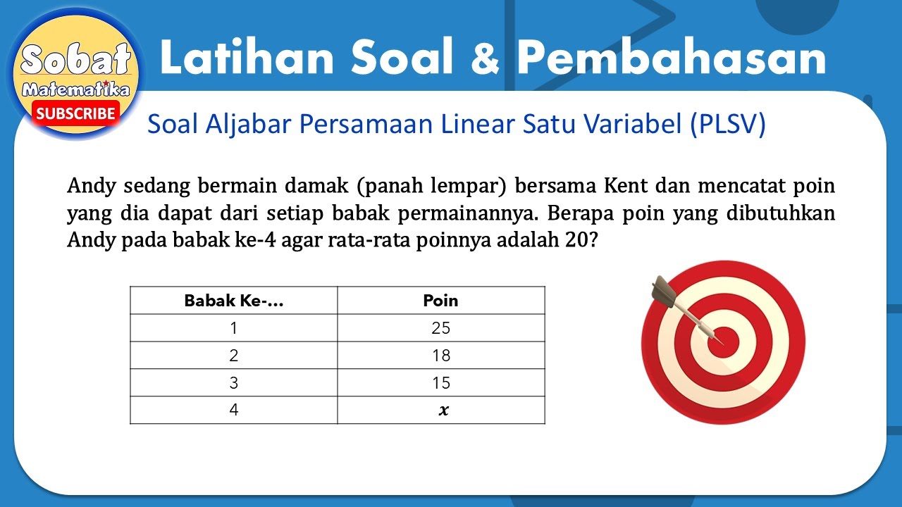 Cara Mencari Poin X yang Rata-rata Sudah Diketahui #matematika #ratarata #statistika