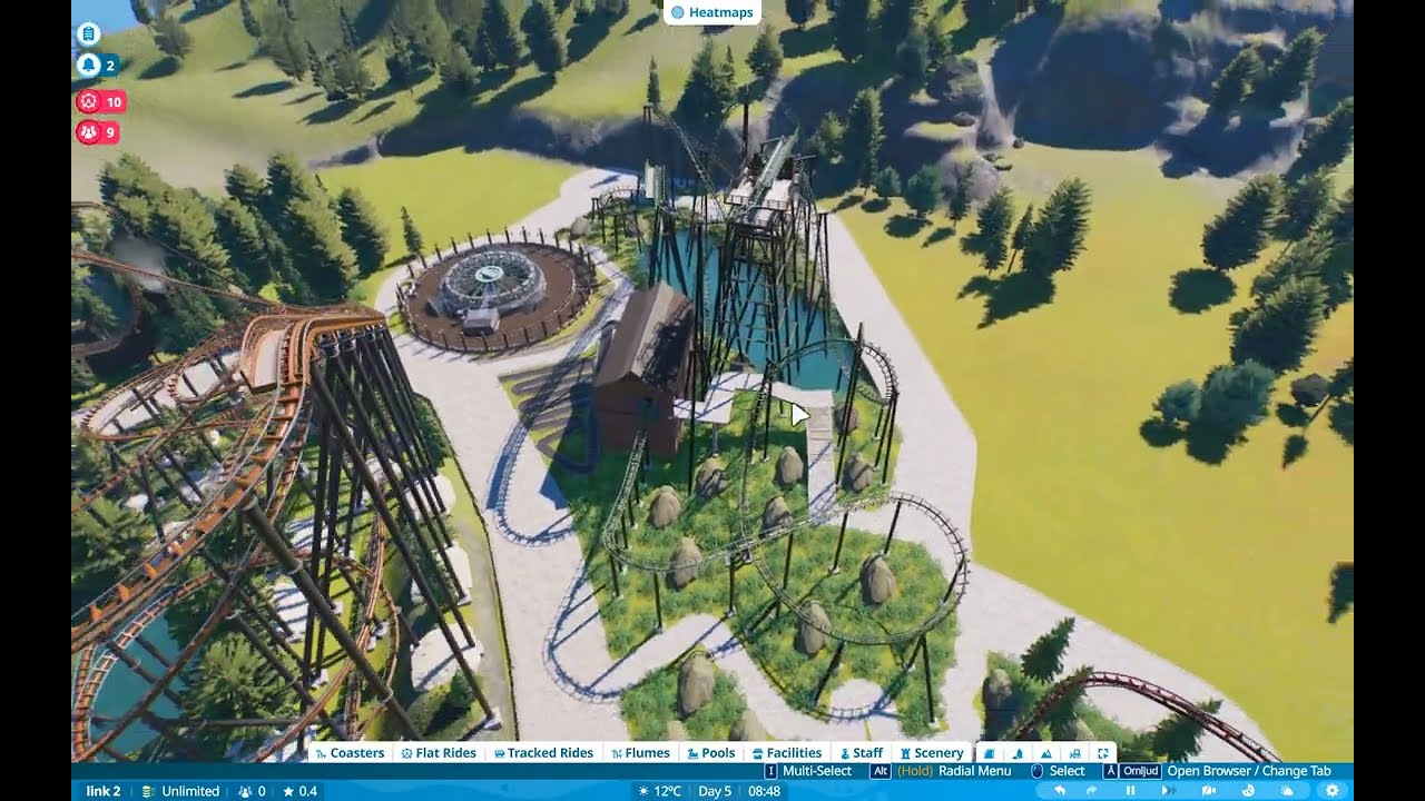 Vekome tilt Roller coaster Planet Coaster 2