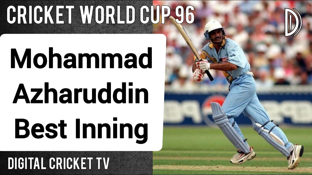 Mohammad Azharuddin Best Inning / INDIA vs SRI LANKA / Cricket World Cup 96 / DIGITAL CRICKET TV