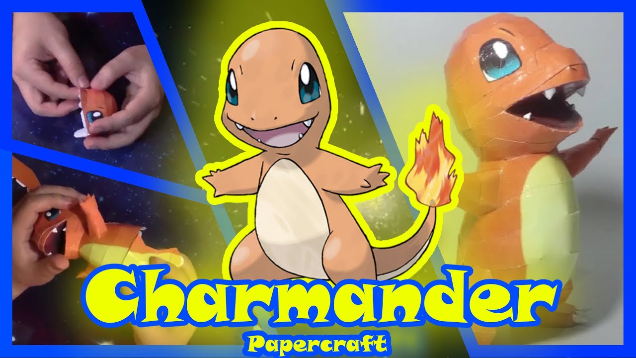 💥 Charmander Papercraft 💥- Charmander 3D de Papel - DiYouVerse